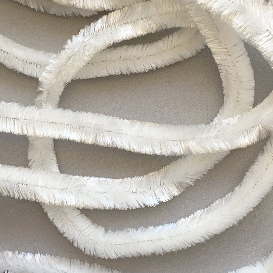Soft 22mm Wired Chenille Cording in Antique White ~ 1 yd.